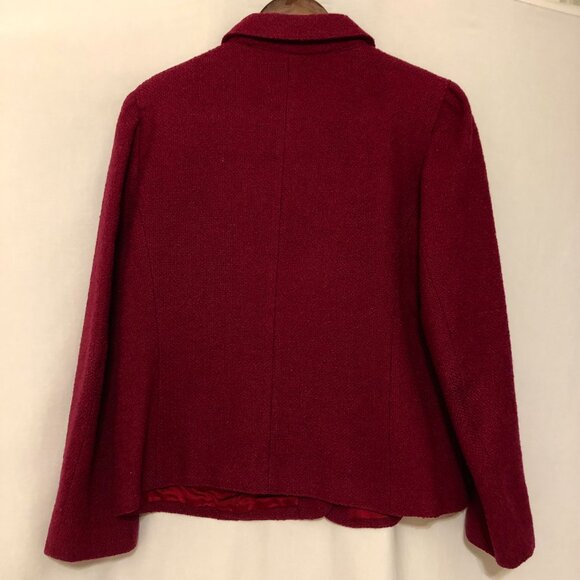 Burgundy Fully Lined Tweed Jacket - Picture 4 of 9
